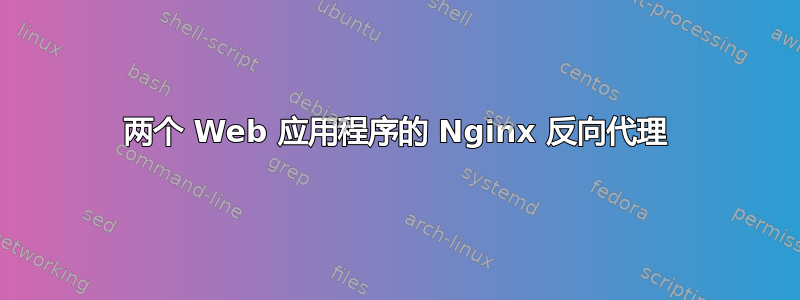 两个 Web 应用程序的 Nginx 反向代理