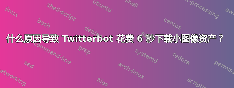 什么原因导致 Twitterbot 花费 6 秒下载小图像资产？