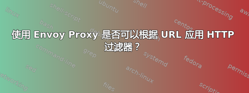 使用 Envoy Proxy 是否可以根据 URL 应用 HTTP 过滤器？