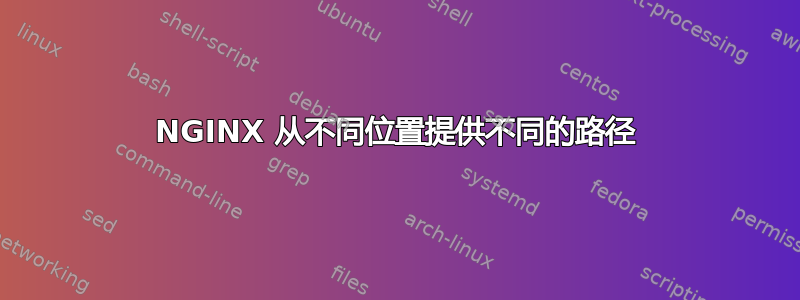 NGINX 从不同位置提供不同的路径