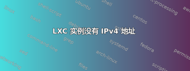 LXC 实例没有 IPv4 地址