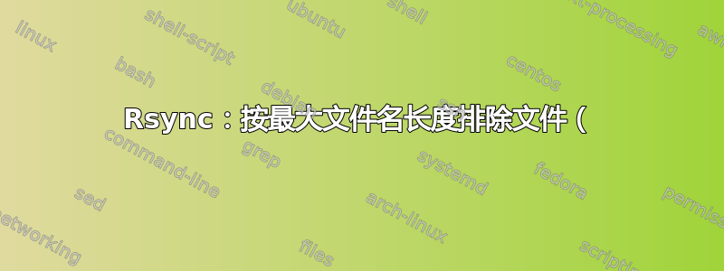 Rsync：按最大文件名长度排除文件（