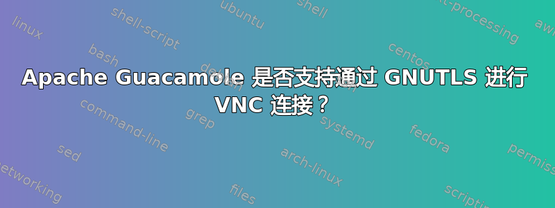 Apache Guacamole 是否支持通过 GNUTLS 进行 VNC 连接？