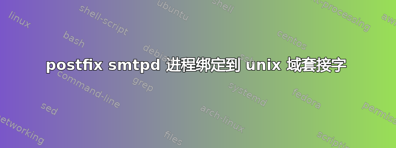 postfix smtpd 进程绑定到 unix 域套接字