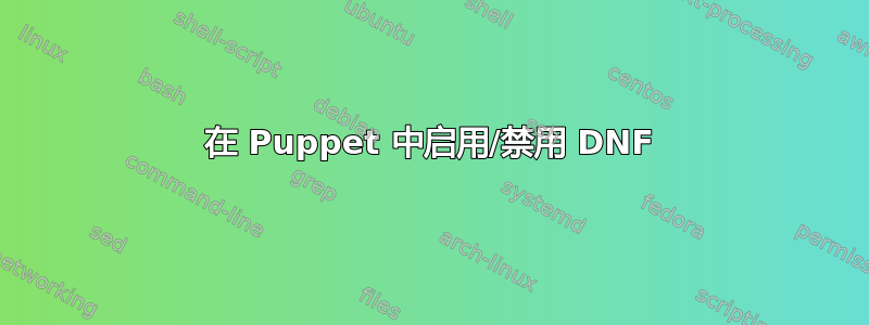 在 Puppet 中启用/禁用 DNF