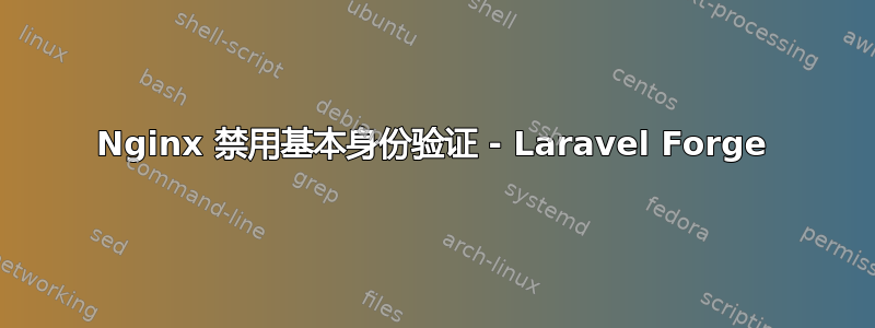 Nginx 禁用基本身份验证 - Laravel Forge