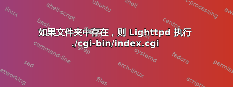 如果文件夹中存在，则 Lighttpd 执行 ./cgi-bin/index.cgi