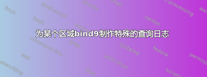 为某个区域bind9制作特殊的查询日志