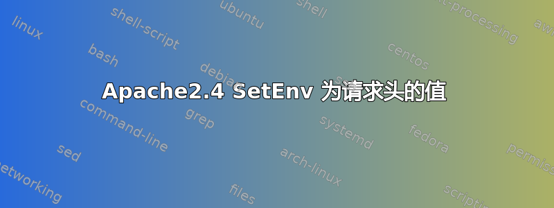 Apache2.4 SetEnv 为请求头的值