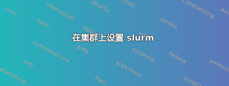 在集群上设置 slurm