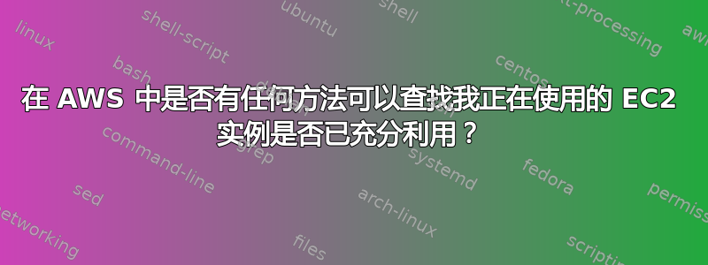 在 AWS 中是否有任何方法可以查找我正在使用的 EC2 实例是否已充分利用？