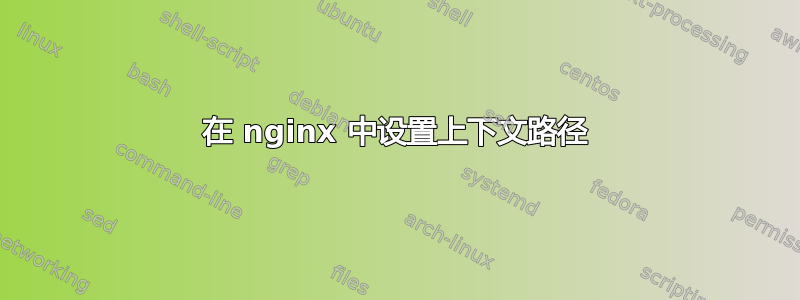 在 nginx 中设置上下文路径