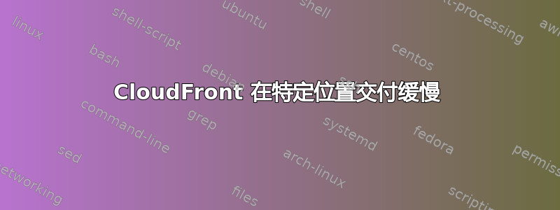 CloudFront 在特定位置交付缓慢