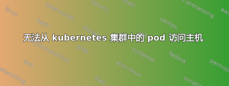 无法从 kubernetes 集群中的 pod 访问主机