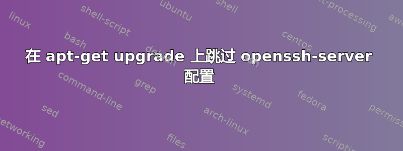 在 apt-get upgrade 上跳过 openssh-server 配置