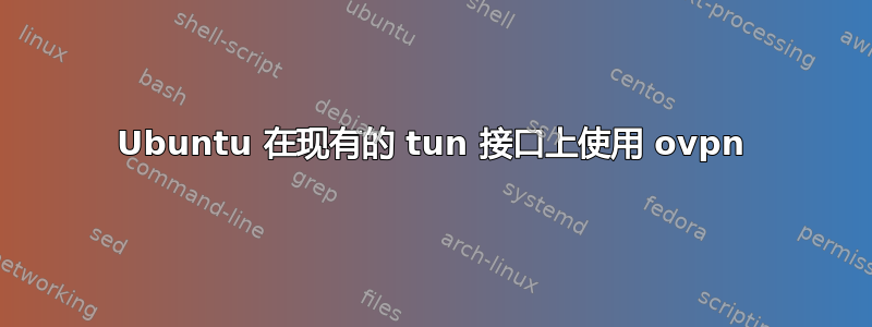 Ubuntu 在现有的 tun 接口上使用 ovpn