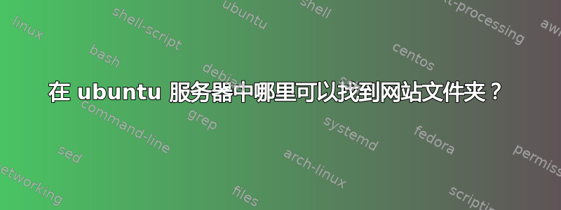 在 ubuntu 服务器中哪里可以找到网站文件夹？