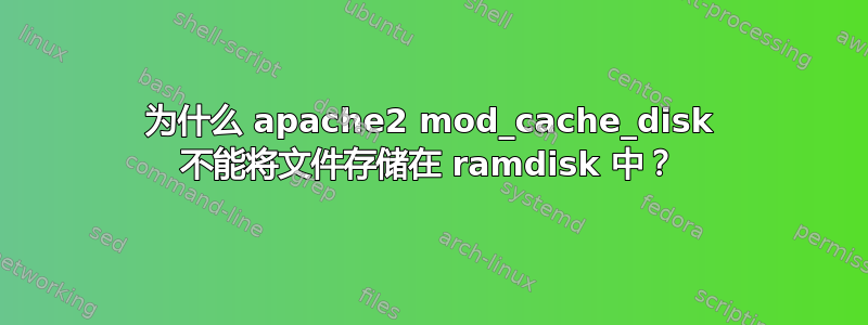 为什么 apache2 mod_cache_disk 不能将文件存储在 ramdisk 中？