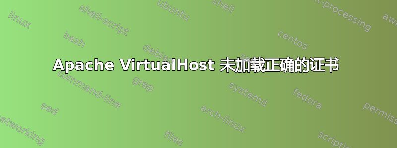 Apache VirtualHost 未加载正确的证书