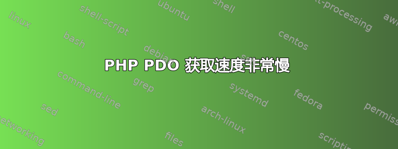 PHP PDO 获取速度非常慢