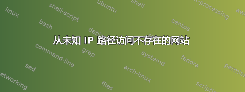 从未知 IP 路径访问不存在的网站