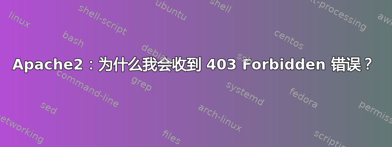 Apache2：为什么我会收到 403 Forbidden 错误？