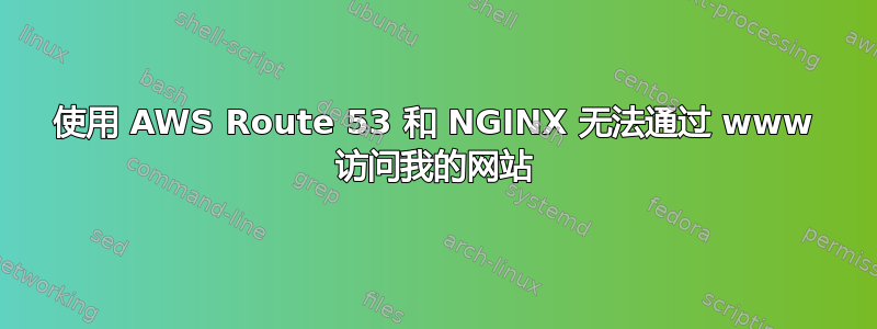 使用 AWS Route 53 和 NGINX 无法通过 www 访问我的网站