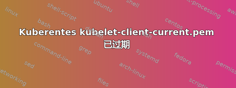 Kuberentes kubelet-client-current.pem 已过期