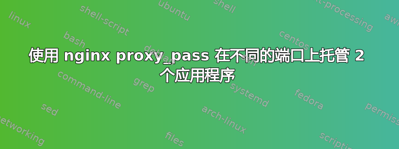 使用 nginx proxy_pass 在不同的端口上托管 2 个应用程序