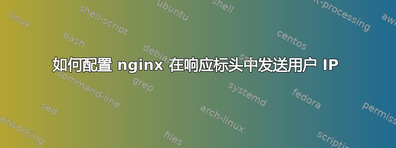 如何配置 nginx 在响应标头中发送用户 IP