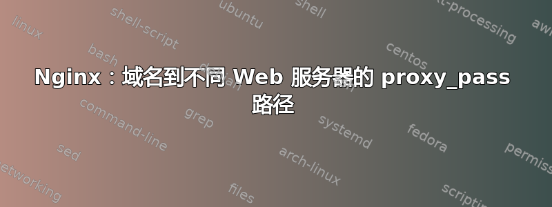 Nginx：域名到不同 Web 服务器的 proxy_pass 路径