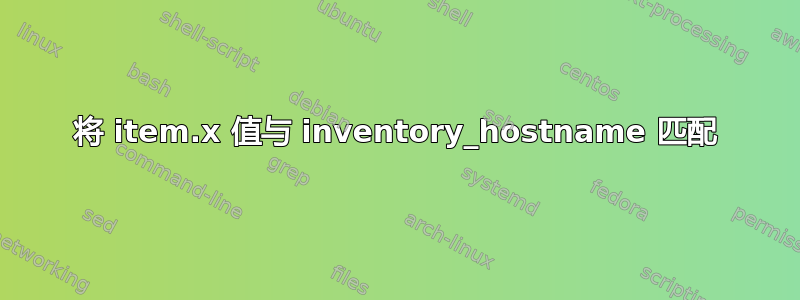 将 item.x 值与 inventory_hostname 匹配