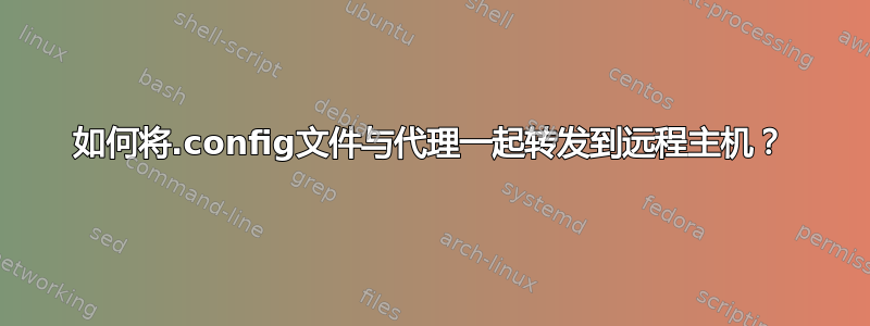 如何将.config文件与代理一起转发到远程主机？