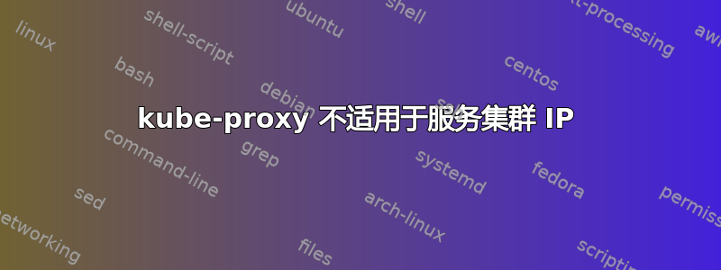 kube-proxy 不适用于服务集群 IP