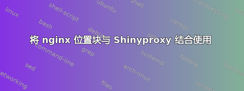 将 nginx 位置块与 Shinyproxy 结合使用