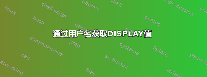 通过用户名获取DISPLAY值