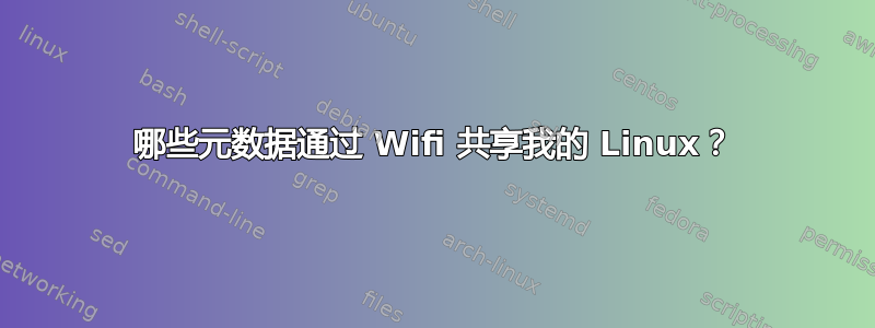 哪些元数据通过 Wifi 共享我的 Linux？