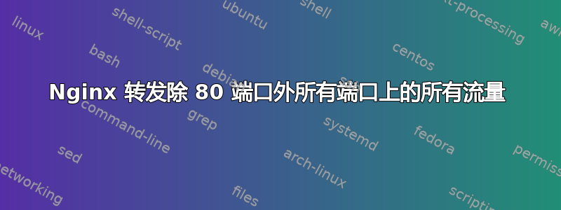 Nginx 转发除 80 端口外所有端口上的所有流量