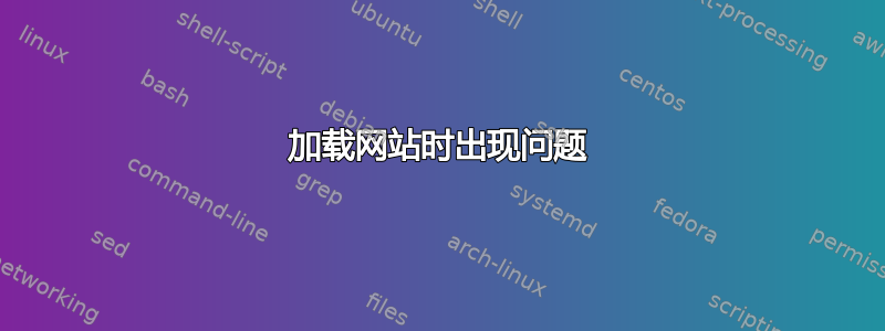 加载网站时出现问题