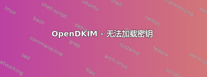 OpenDKIM - 无法加载密钥