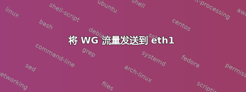 将 WG 流量发送到 eth1