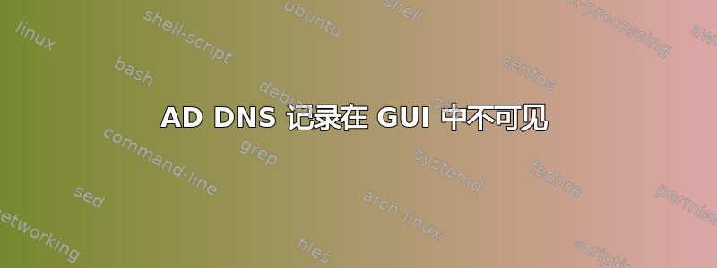 AD DNS 记录在 GUI 中不可见