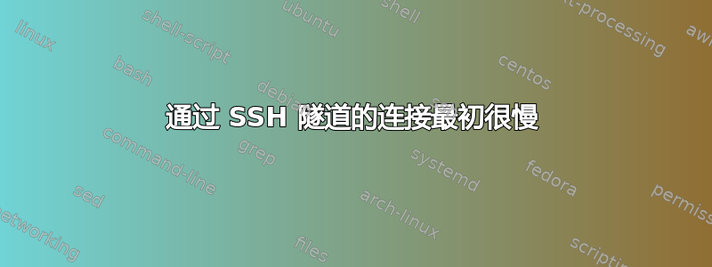 通过 SSH 隧道的连接最初很慢