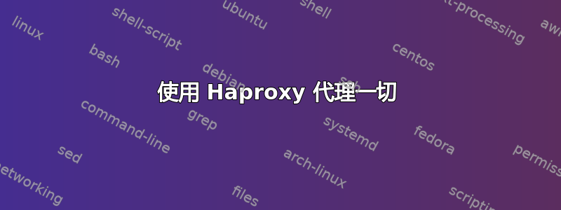 使用 Haproxy 代理一切