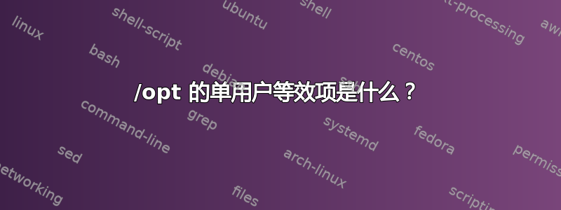 /opt 的单用户等效项是什么？