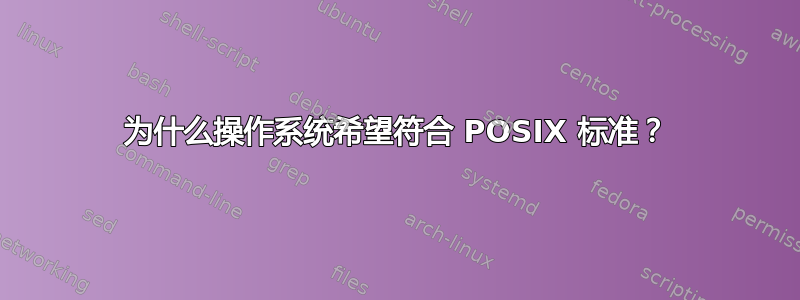 为什么操作系统希望符合 POSIX 标准？