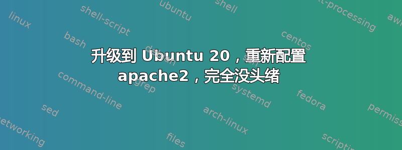 升级到 Ubuntu 20，重新配置 apache2，完全没头绪