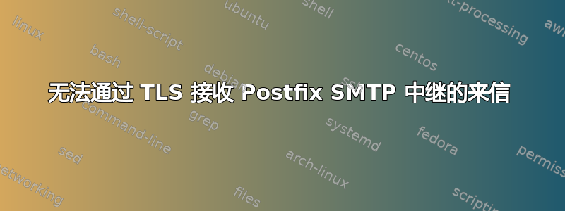 无法通过 TLS 接收 Postfix SMTP 中继的来信