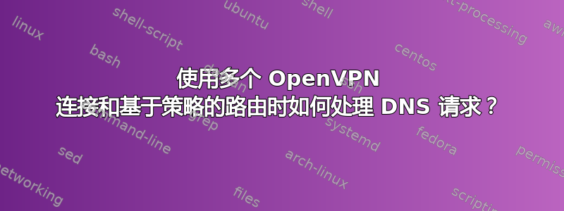 使用多个 OpenVPN 连接和基于策略的路由时如何处理 DNS 请求？