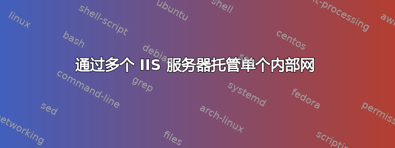 通过多个 IIS 服务器托管单个内部网